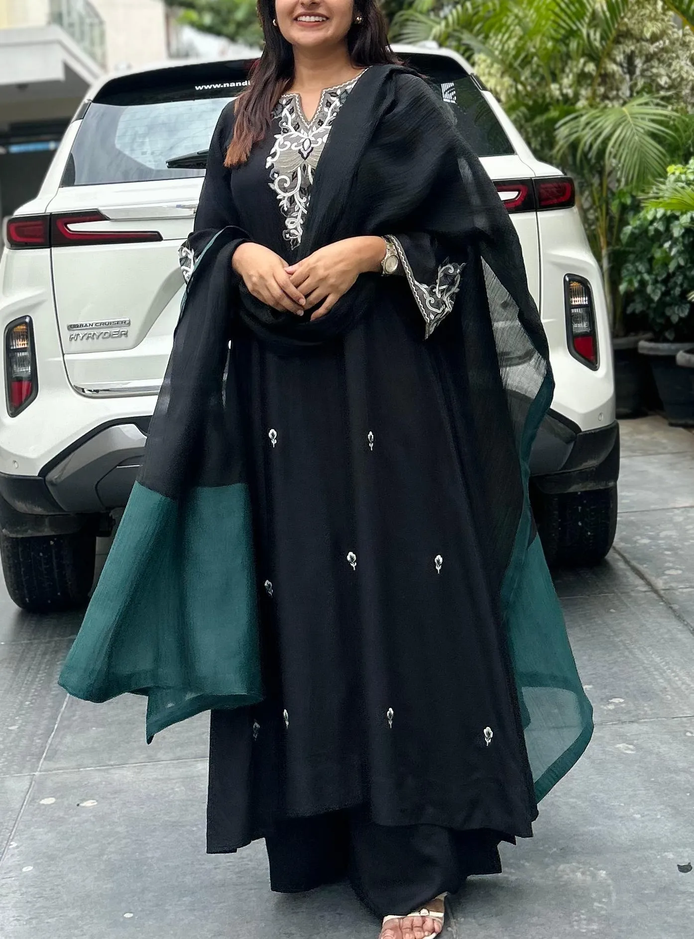 Black Embroidered Kurta set