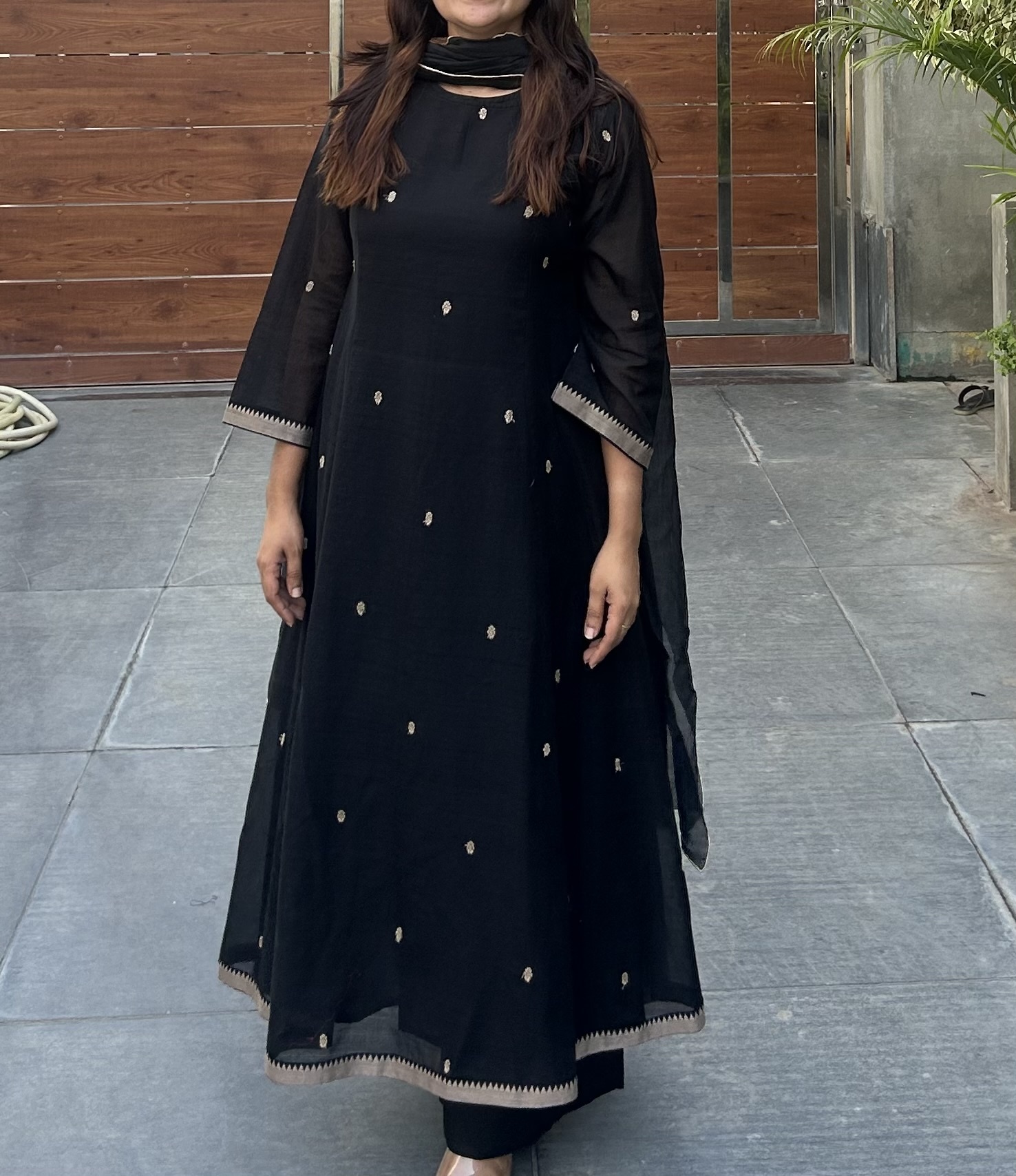 BLACK MUNGALGIRI COTTON SET